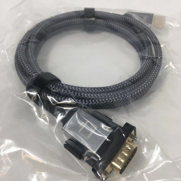 HDMI to VGA,Capshi Unidirection Nylon Braid Gold-Plated HDMI to VGA 3 Feet Cable - Picture 5 of 5